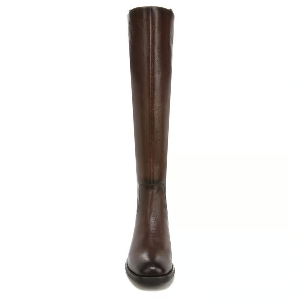 Franco Sarto Meyer Knee High Dark Brown Leather Riding Boots Sz 9 / 40 - Picture 4 of 8